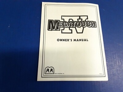 MEGATOUCH IV by Merit Owner&#39;s Manual-1996 Version