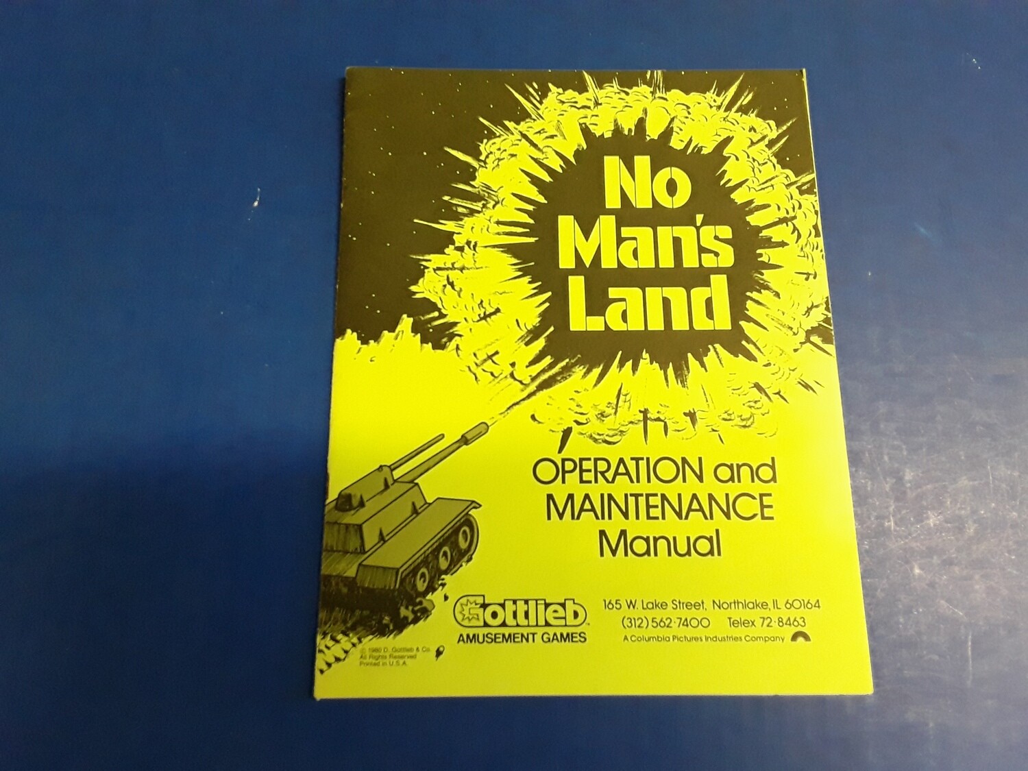 No Man's Land by Gottlieb Operation &amp; Maintenance Manual