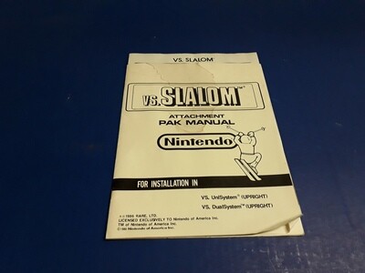 Nintendo VS. Slalom Attachment PAK Manual for Upright