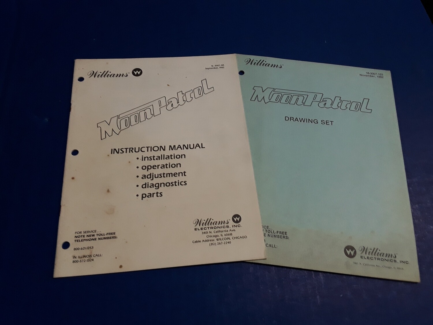Moon Patrol Instruction Manual &amp; Drawing Set by Williams