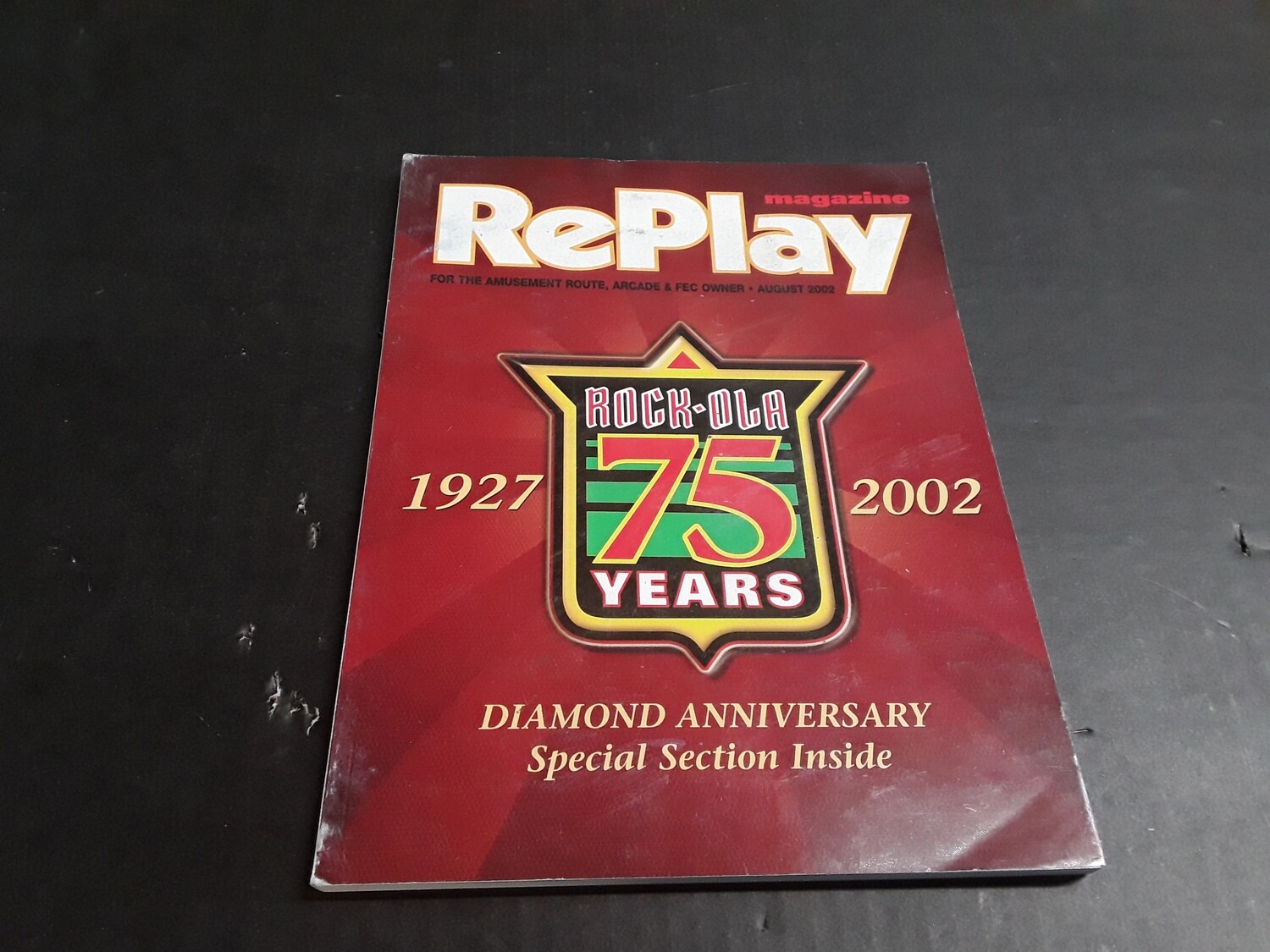 RePlay Magazine August 2002-Rock-Ola 75th Diamond Anniversary Issue