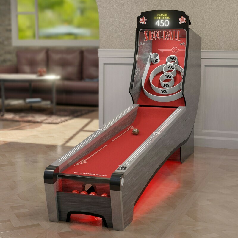 HOME ARCADE PREMIUM SKEE-BALL WITH SCARLET CORK