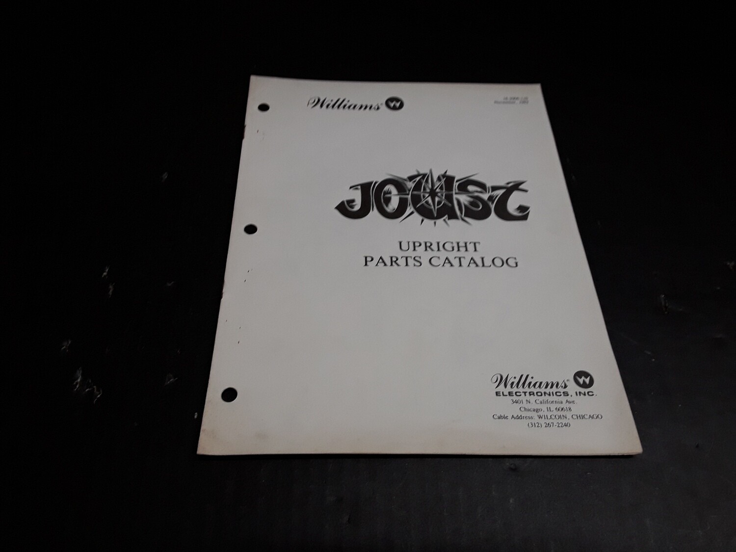 Joust by Williams Upright Parts Catalog