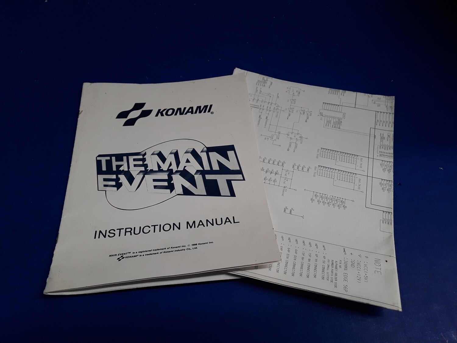 The Main Event by Konami Instruction Manual &amp; Schematics