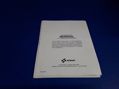 The Main Event by Konami Instruction Manual &amp; Schematics