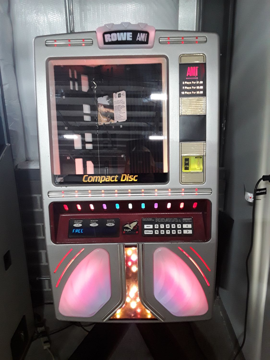Rowe AMI Eagle Laser Star Wall Mount Jukebox