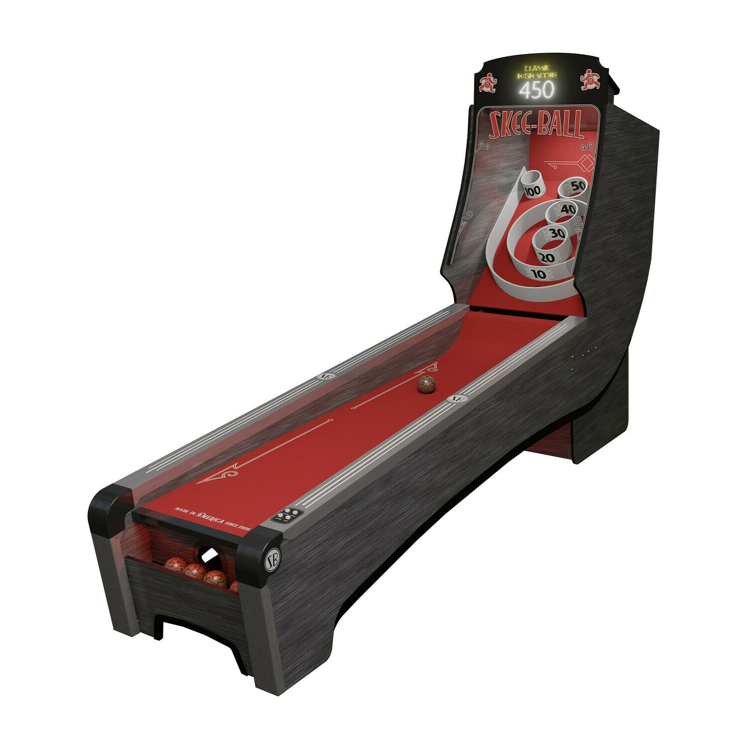HOME ARCADE PREMIUM SKEE-BALL WITH SCARLET CORK