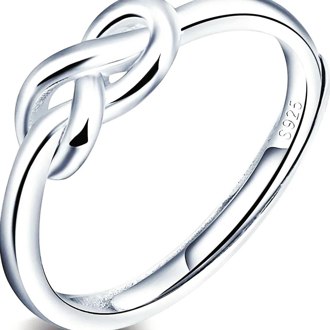 Anello Nodo Infinito regolabile Argento S925