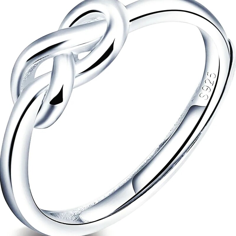 Anello Nodo Infinito regolabile Argento S925
