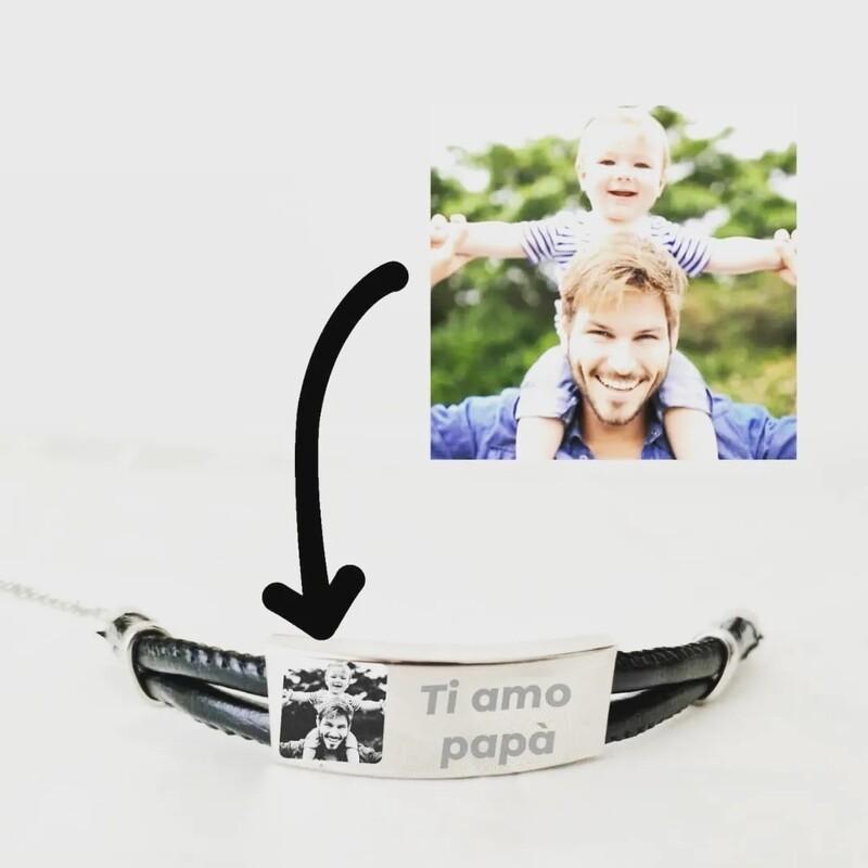 Bracciale Solo Testo personalizzato NO FOTO