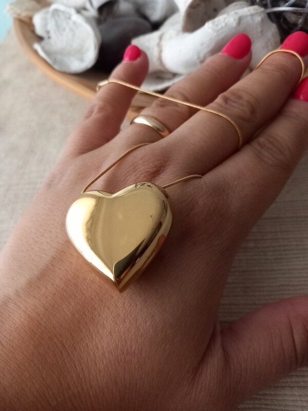 Collana Cuore Extra Big Gold