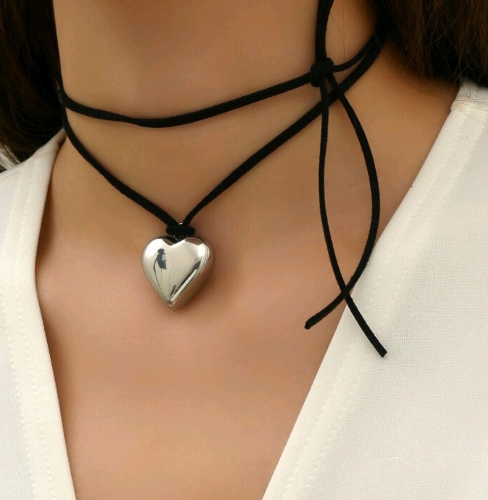 Collana Cuore Extra big con cordino regolabile