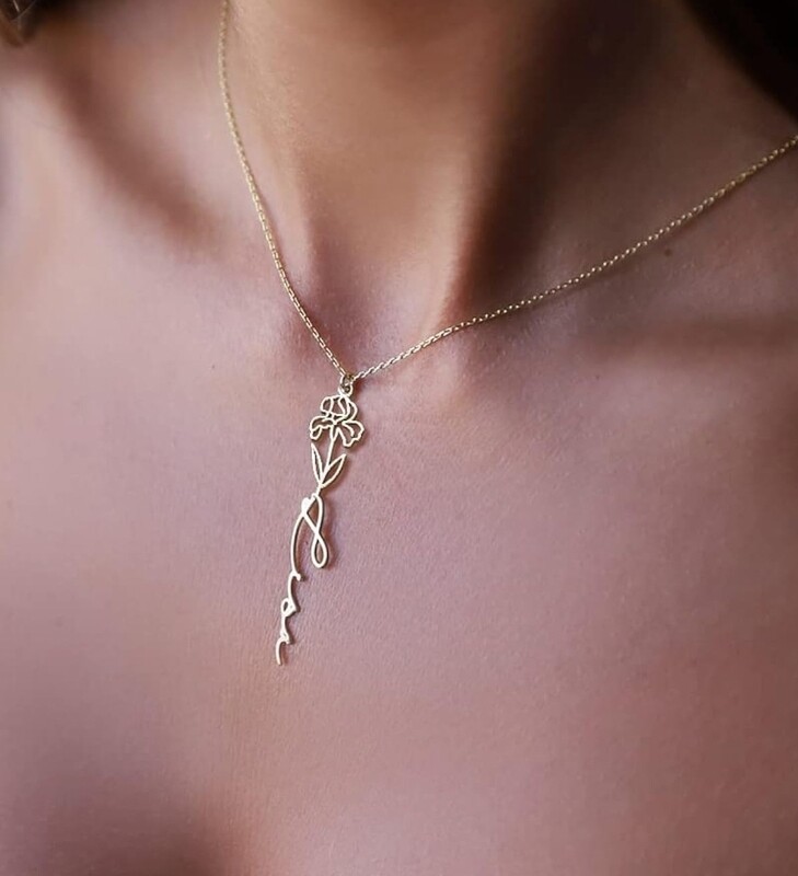Collana nome in verticale ArgentoS925 