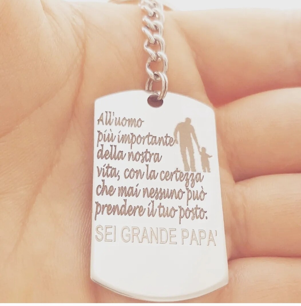 Portachiavi Incisione tutto Acciaio