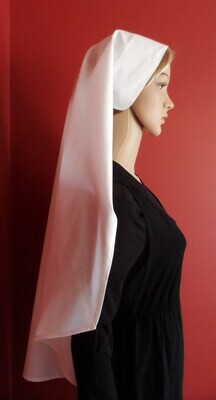 36 inch Black or White Nun Veil