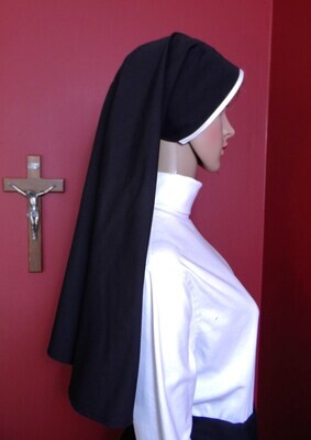 Black Veil with White Trim or White with Black Trim