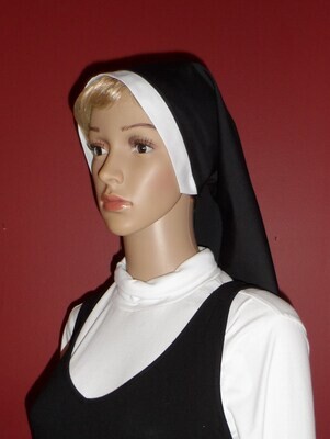 Nun Veil with extra Wide White Trim from Tide Commercial
