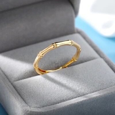 HANDMADE BAMBOO JOINT RESIZABLE RING