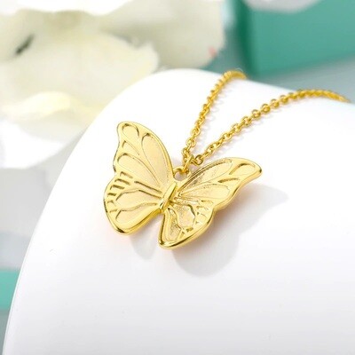 HANDMADE BUTTERFLY STAINLESS STEEL NECKLACE