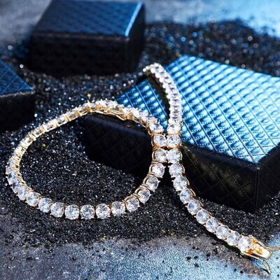 ZIRCON TENNIS CHAIN HIP HOP JEWELRY FOR MEN