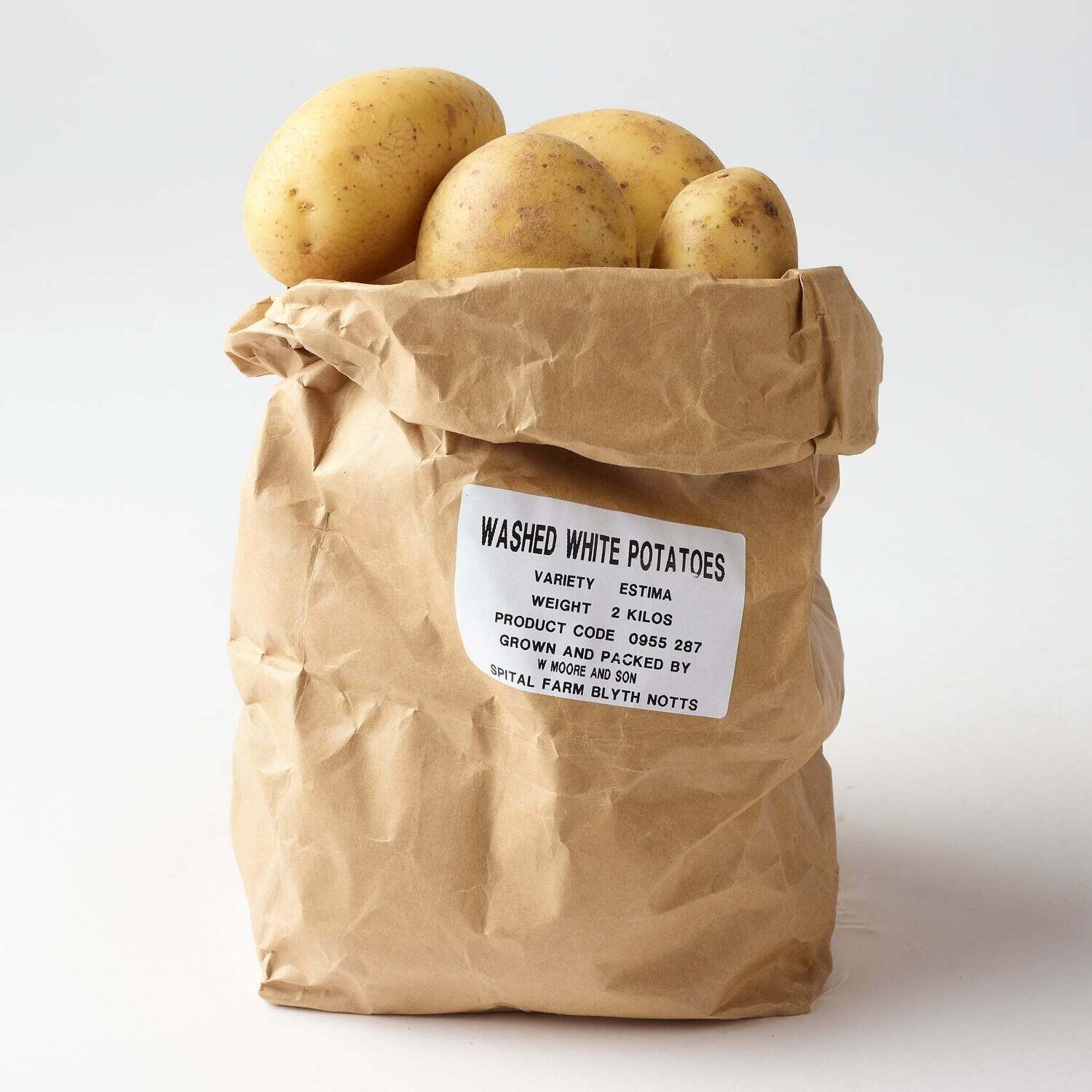 Washed white potatoes 2kg