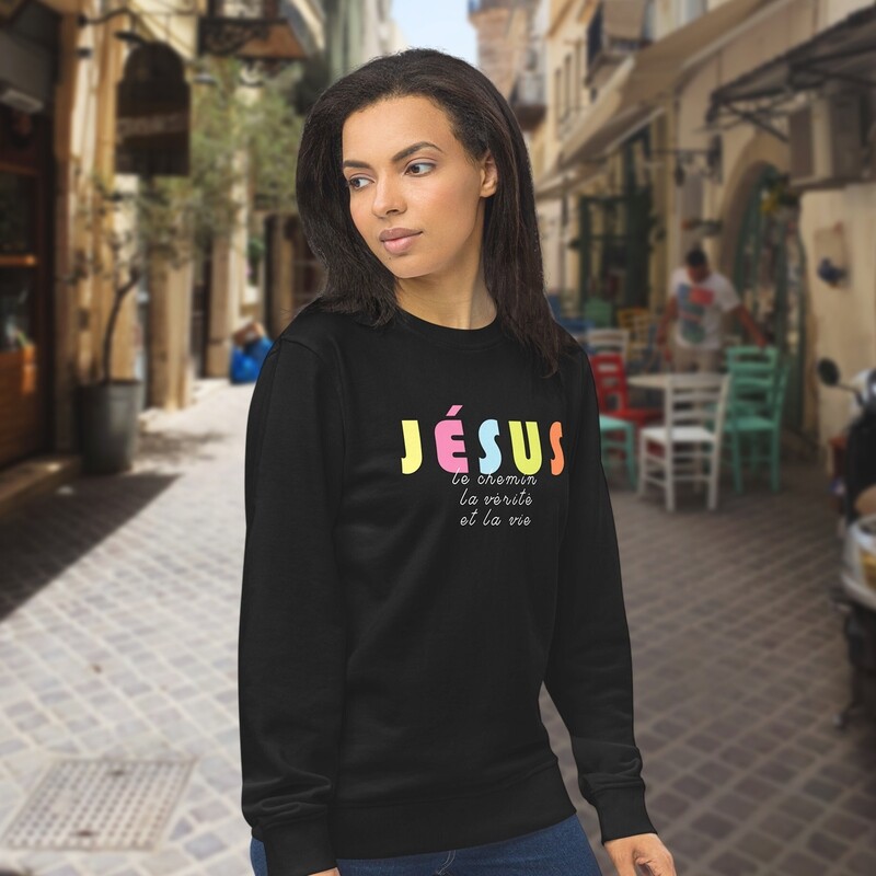 Sweatshirt noir - Jésus, le Chemin...