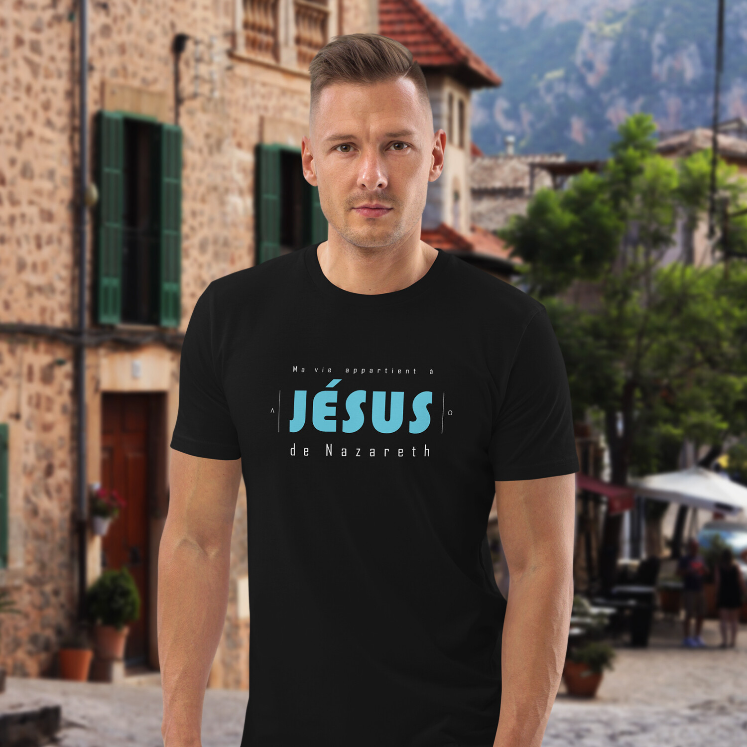 T-shirt chrétien homme - Ma vie appartient à Jésus - Couleurs