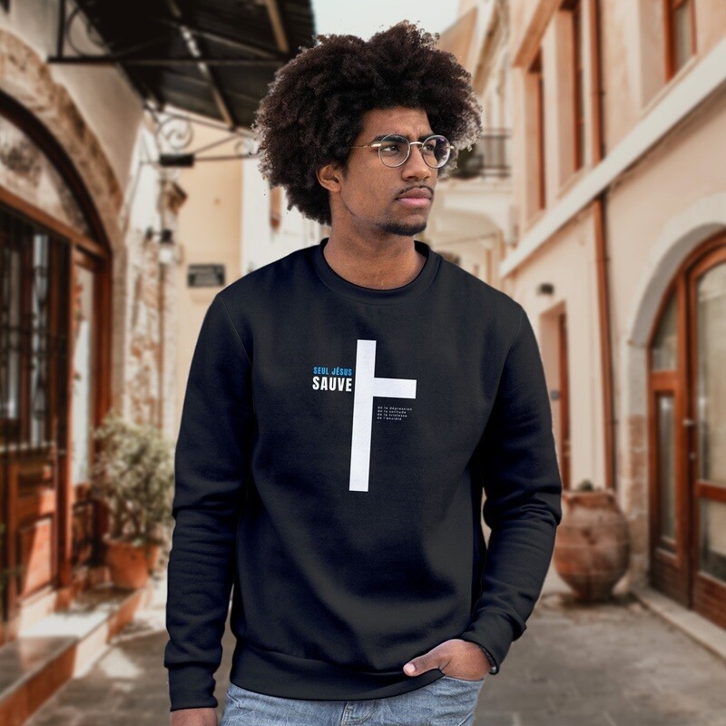 Sweat noir - Jésus sauve