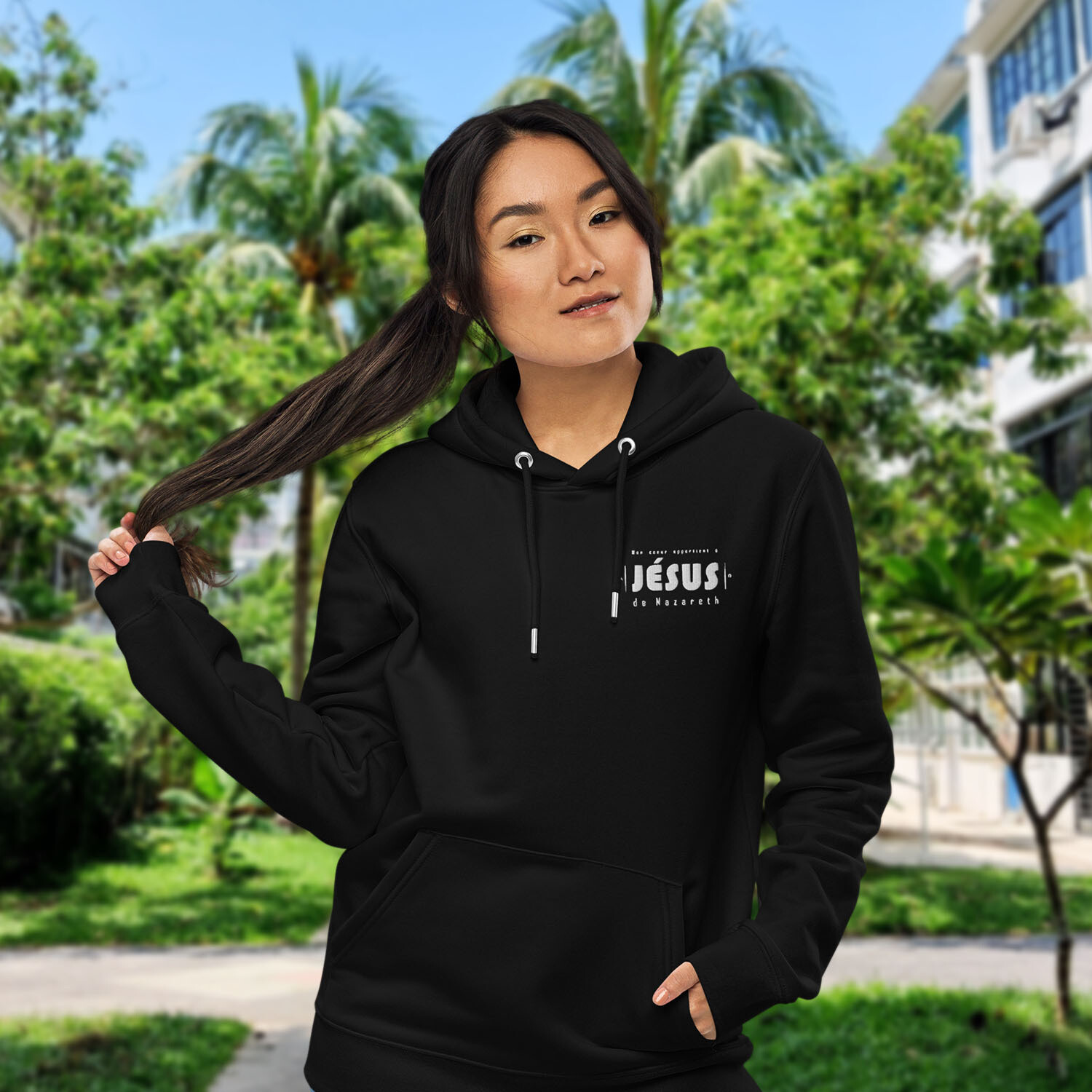 Sweat à capuche brodé - Ma vie...