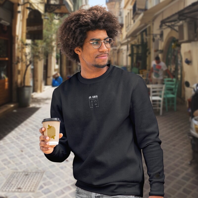 Sweat couleurs brodé - Alpha Omega