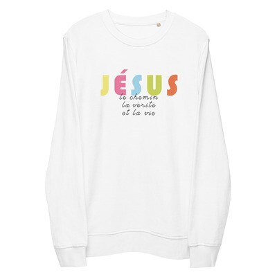 Sweatshirt blanc - Jésus, le Chemin...