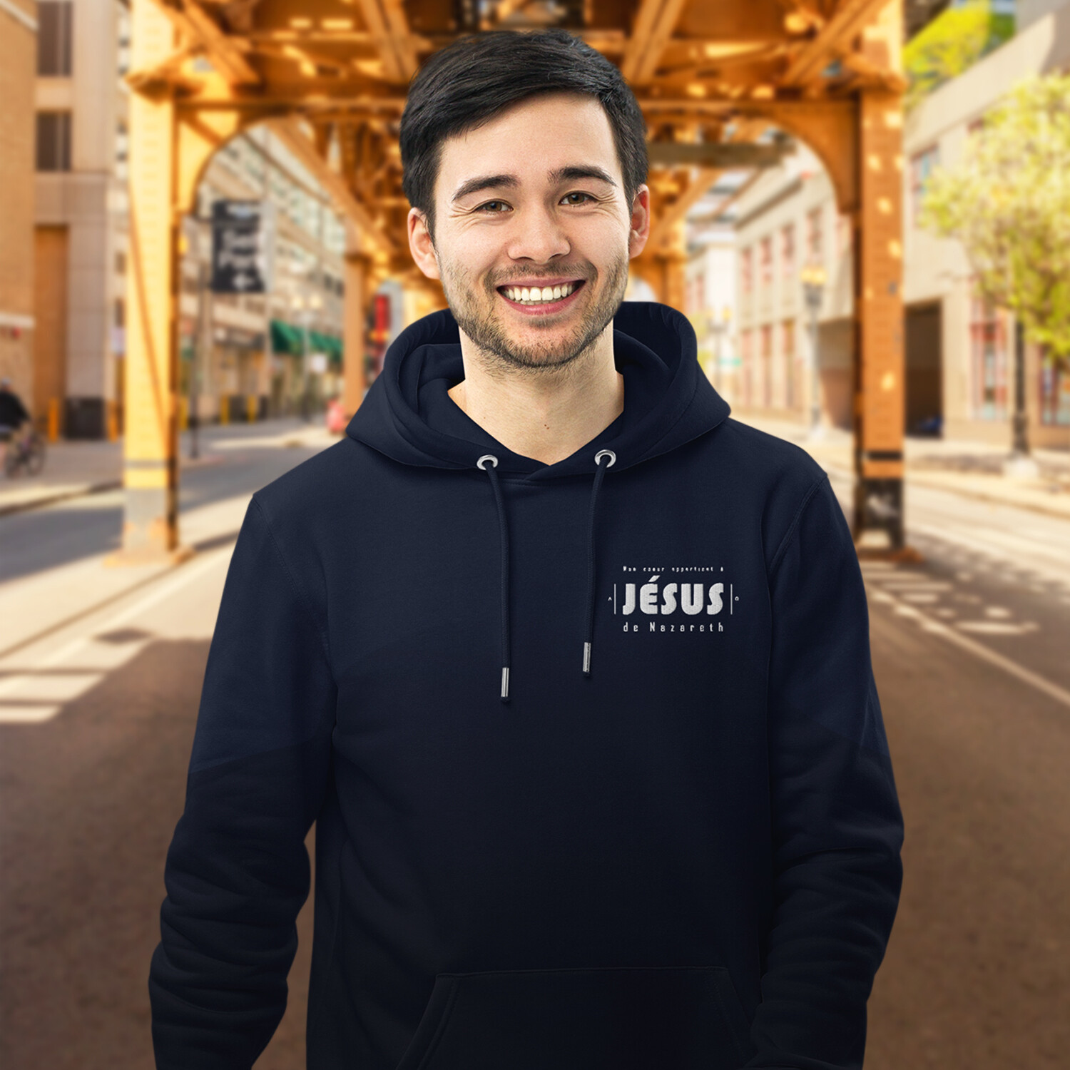 Sweat à capuche brodé - Ma vie...