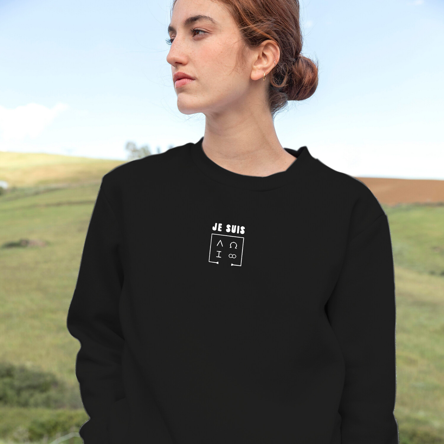 Sweat couleurs brodé - Alpha Omega