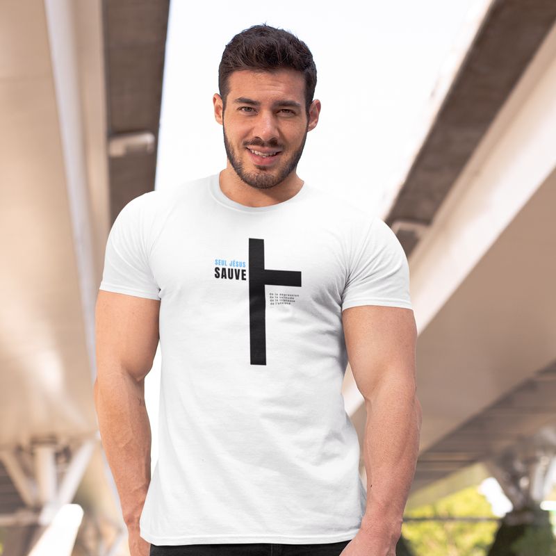 Jésus sauve - Blanc