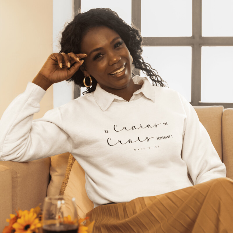 Sweatshirt blanc - Ne crains pas