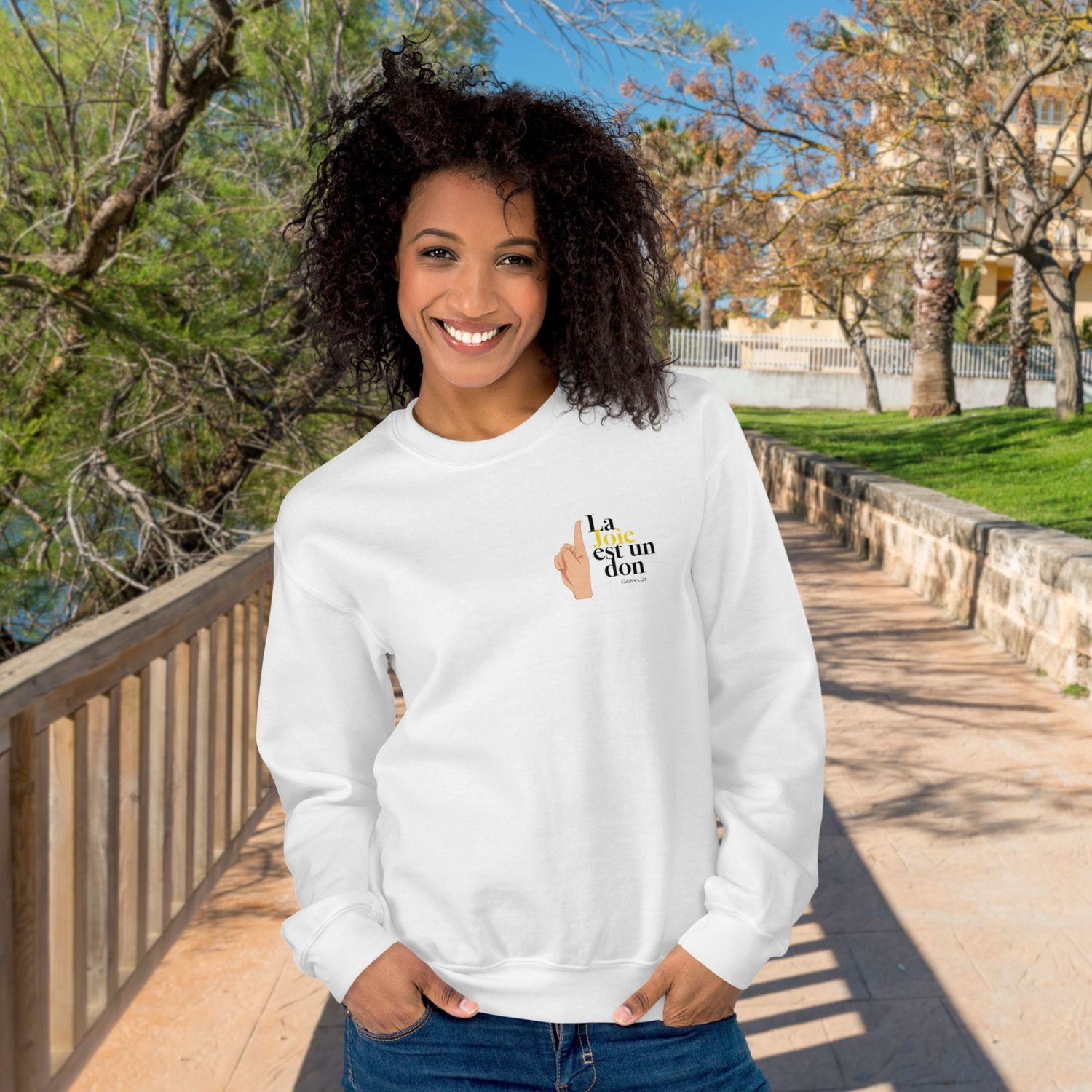 Sweat couleurs clair - La joie est un don