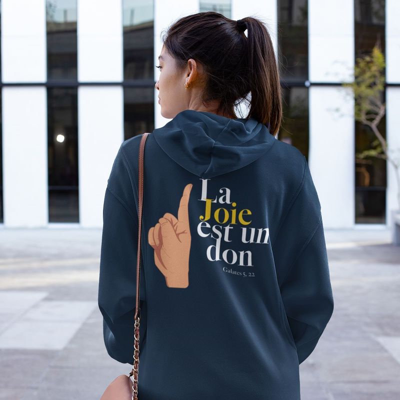 Sweat zippé couleurs à capuche - La joie