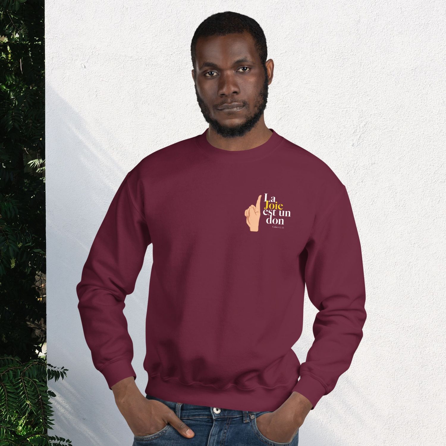 Sweat couleurs sombre - La joie est un don