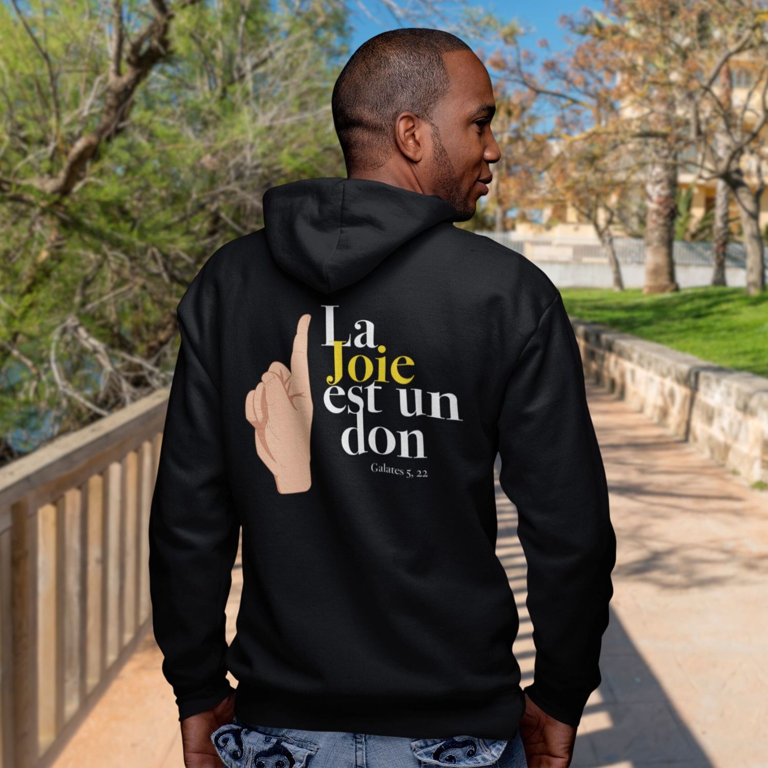 Sweat zippé couleurs à capuche - La joie