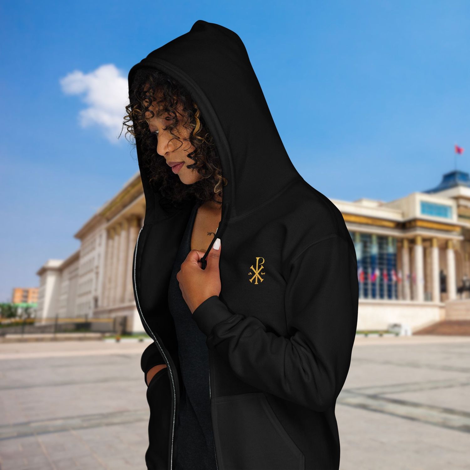 Sweat zippé à capuche - Chrisme