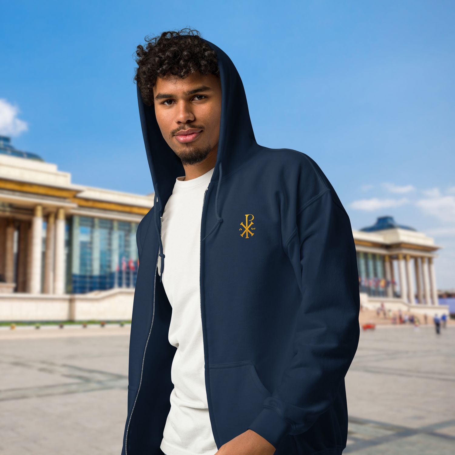 Sweat zippé à capuche - Chrisme