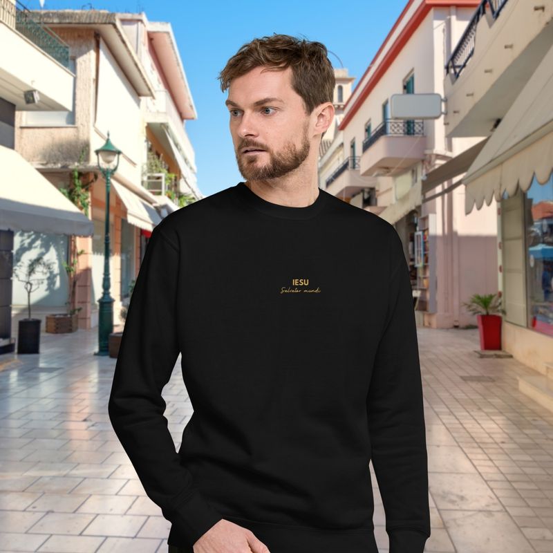 Sweatshirt - IESU Salvator mundi brodé