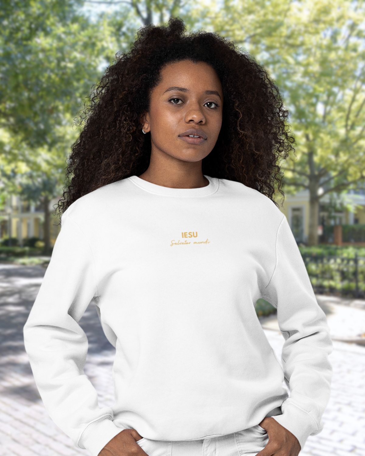 Sweatshirt - IESU Salvator mundi brodé