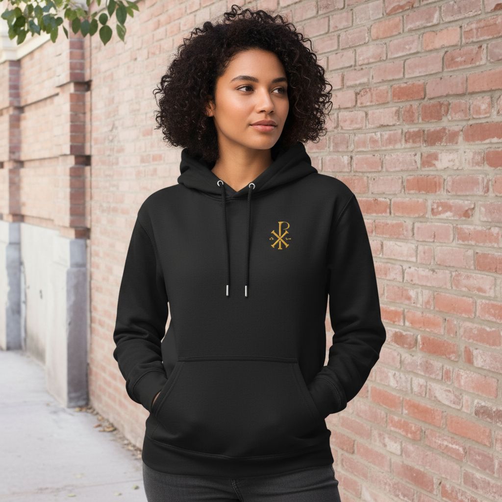 Sweat à capuche - Chrisme brodé