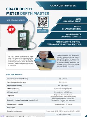 Novotest Crack Depth Meter DEPTH MASTER Novotest Crack Depth Meter DEPTH MASTER