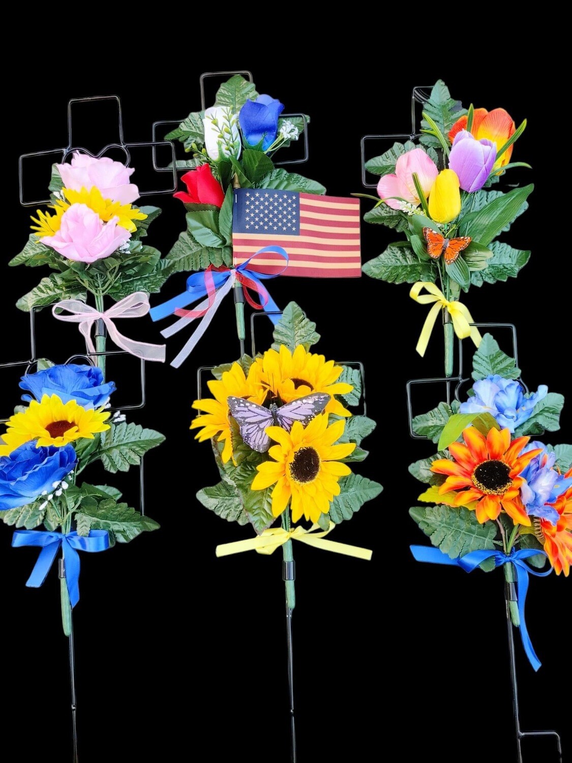 Cross grave stakes