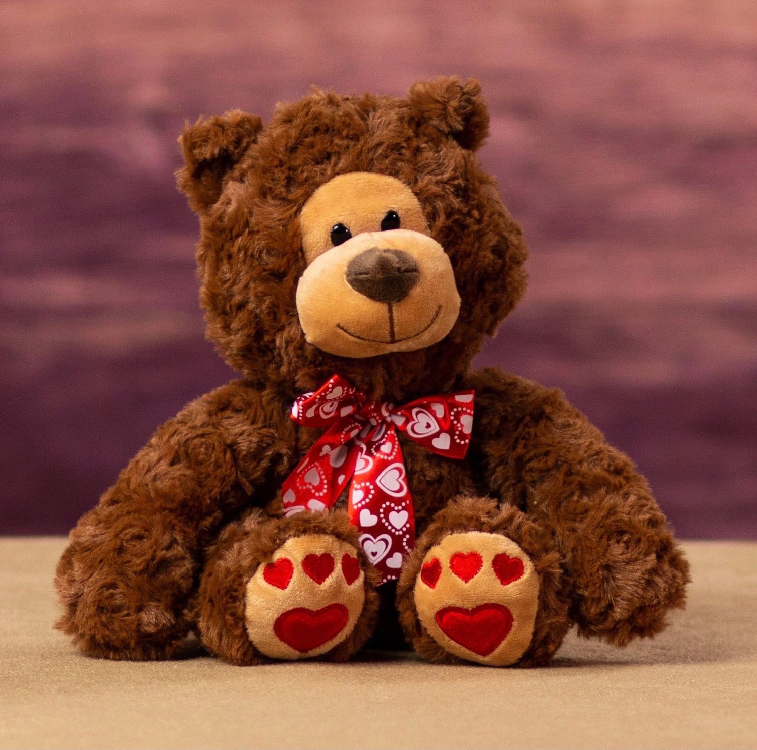 8” Paw Print Heart Bear