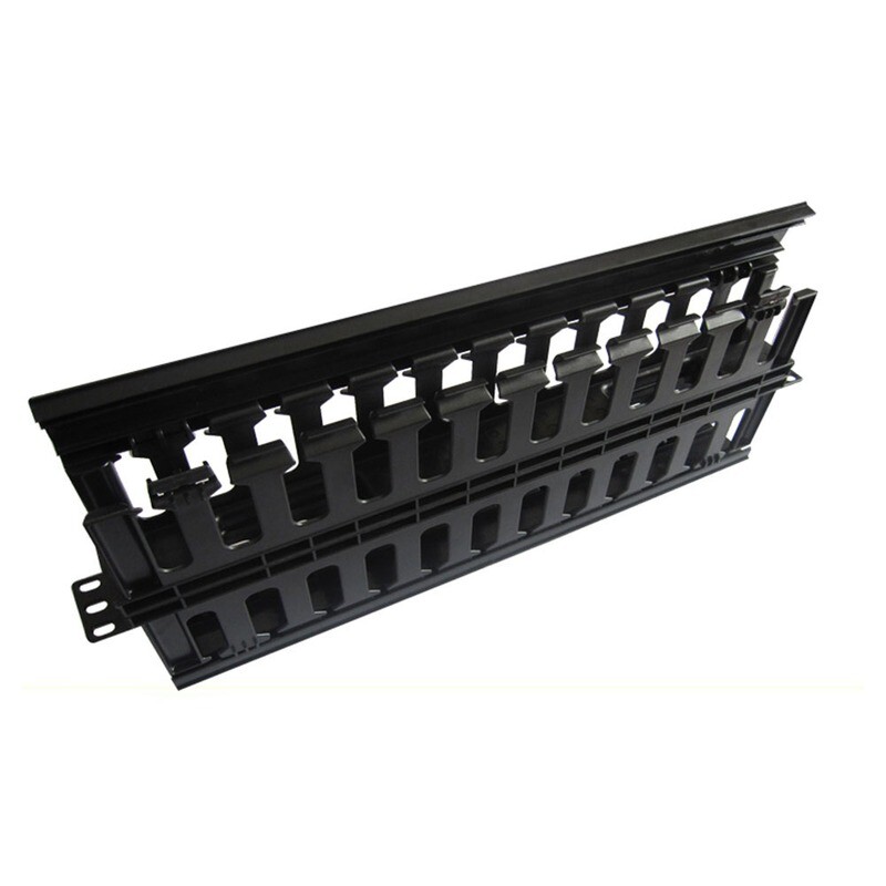 Horizontal Double-Sided Cable Manager (Plastic Material)