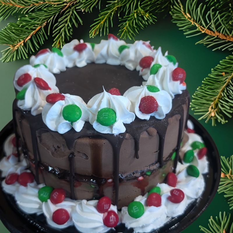 Holiday M&amp;M Cake - Chocolate