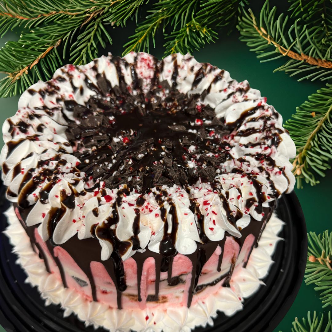 Candy Cane Cookie Cake